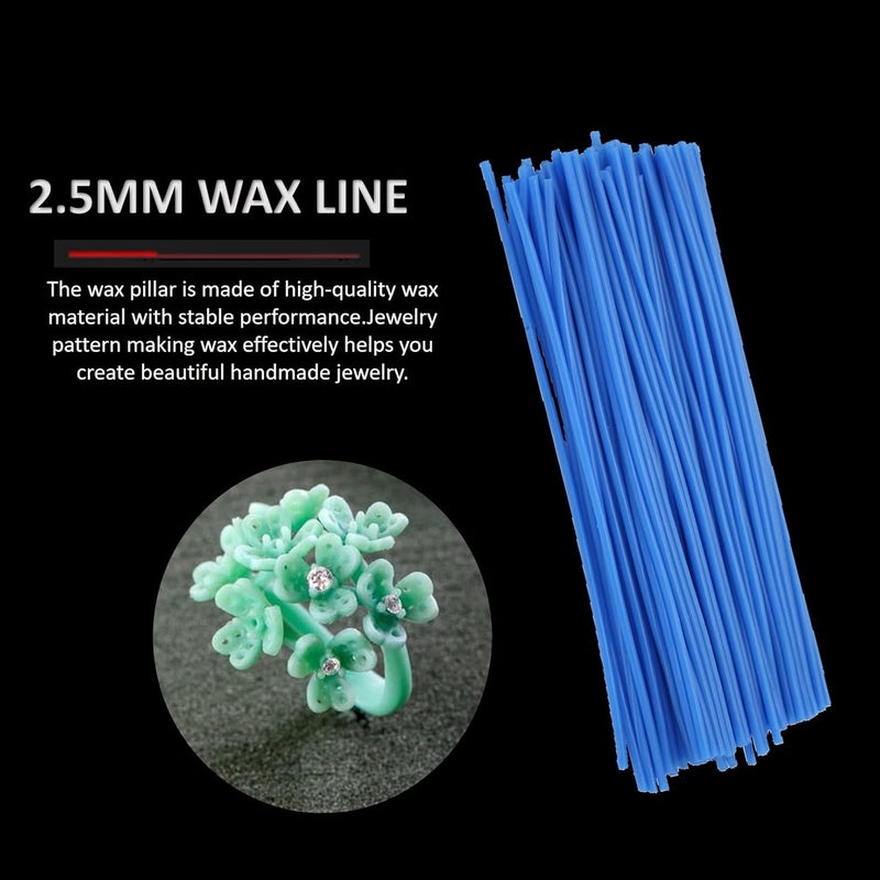 Ruining Casting Wax Line Wire, 2.5mm Jewelers Wax Wire Jewelry Design Wax Dental Wax Making Investment Wax Carving Wax Moulding Wax Line f - Image 5